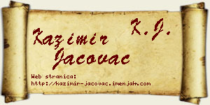Kazimir Jačovac vizit kartica